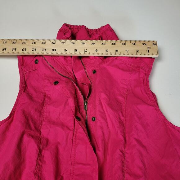 Coldwater Creek Women Sleeveless Full Zip Snap Button Vest Collared Pink Size S - Picture 10 of 14